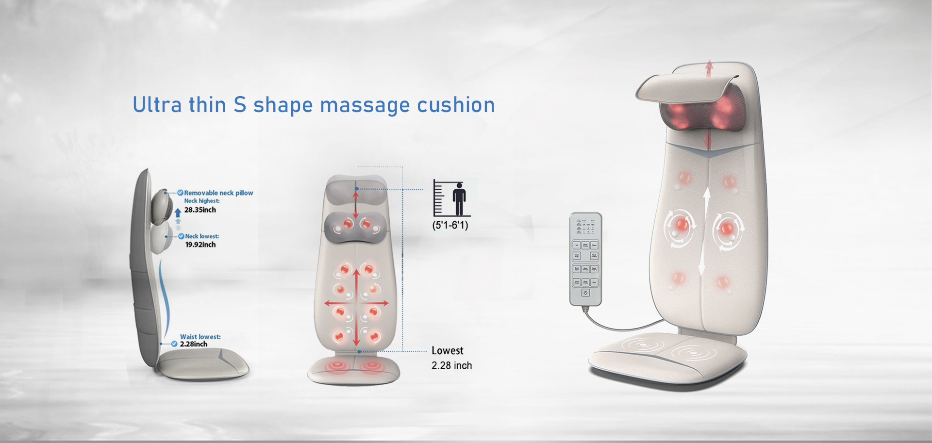 S curve massage cushion